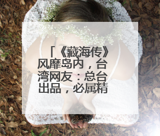 《藏海传》风靡岛内，台湾网友：总台出品，必属精品！