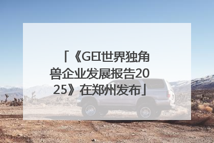 《GEI世界独角兽企业发展报告2025》在郑州发布
