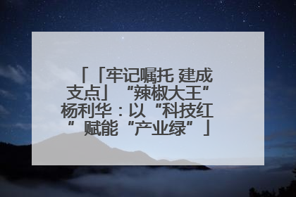 「牢记嘱托 建成支点」“辣椒大王”杨利华：以“科技红”赋能“产业绿”