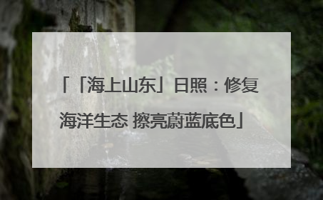 「海上山东」日照：修复海洋生态 擦亮蔚蓝底色