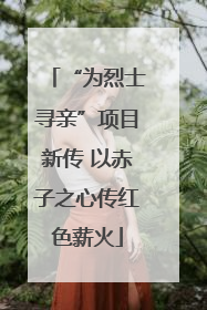 “为烈士寻亲”项目新传 以赤子之心传红色薪火