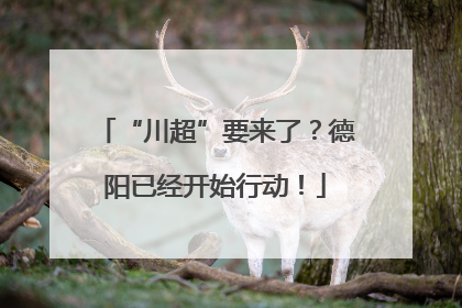 “川超”要来了？德阳已经开始行动！