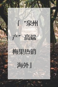 “泉州产”高端梅果热销海外