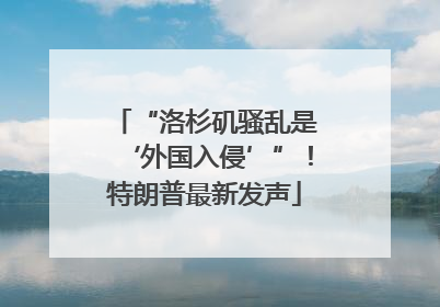 “洛杉矶骚乱是‘外国入侵’”！特朗普最新发声
