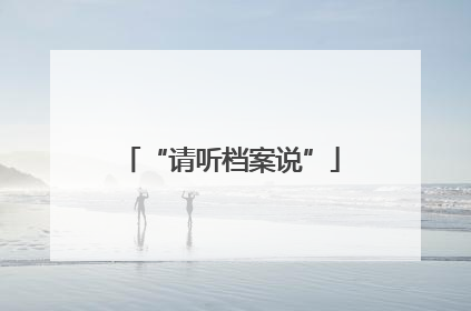 “请听档案说”