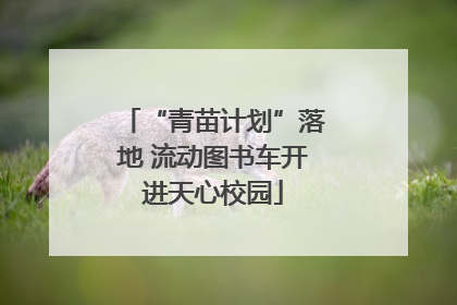 “青苗计划”落地 流动图书车开进天心校园