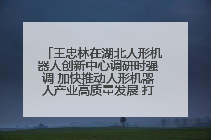 王忠林在湖北人形机器人创新中心调研时强调 加快推动人形机器人产业高质量发展 打造具有全国影响力的研发创新基地