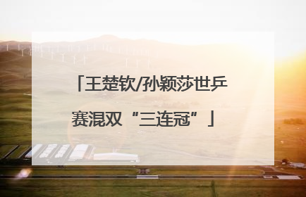 王楚钦/孙颖莎世乒赛混双“三连冠”