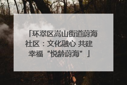 环翠区嵩山街道蔚海社区：文化融心 共建幸福“悦龄蔚海”