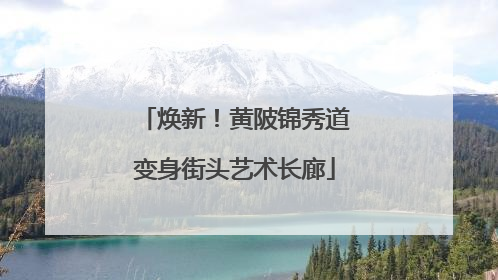 焕新！黄陂锦秀道变身街头艺术长廊