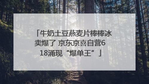牛奶土豆燕麦片棒棒冰卖爆了 京东京喜自营618涌现“爆单王”