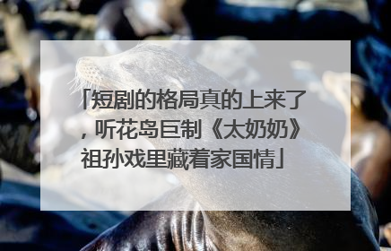 短剧的格局真的上来了，听花岛巨制《太奶奶》祖孙戏里藏着家国情