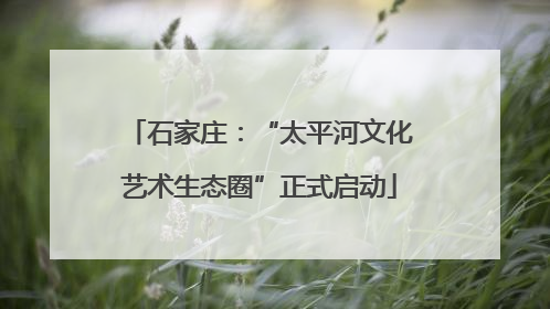 石家庄：“太平河文化艺术生态圈”正式启动
