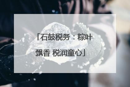 石鼓税务：粽叶飘香 税润童心