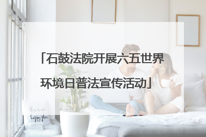 石鼓法院开展六五世界环境日普法宣传活动