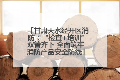 甘肃天水经开区消防：“检查+培训”双管齐下 全面筑牢消防产品安全防线