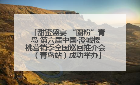 甜蜜盛宴 “圈粉”青岛 第六届中国·澄城樱桃营销季全国巡回推介会（青岛站）成功举办