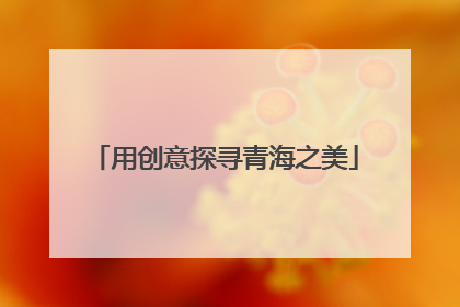 用创意探寻青海之美