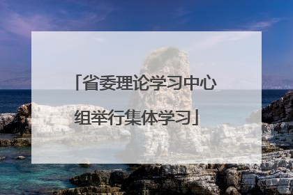 省委理论学习中心组举行集体学习