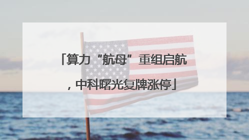 算力“航母”重组启航，中科曙光复牌涨停