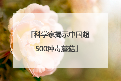 科学家揭示中国超500种毒蘑菇