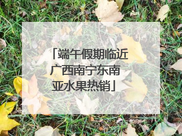 端午假期临近 广西南宁东南亚水果热销