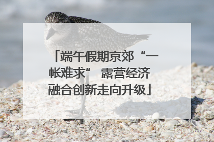 端午假期京郊“一帐难求” 露营经济融合创新走向升级