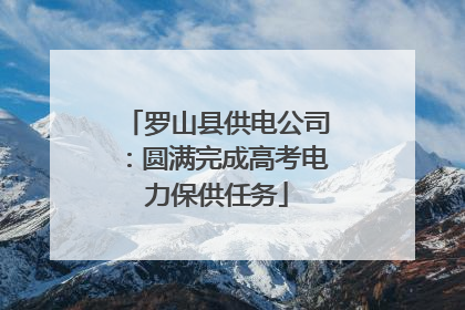 罗山县供电公司：圆满完成高考电力保供任务