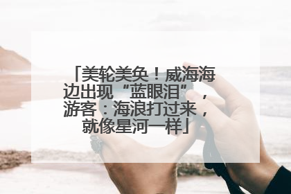 美轮美奂！威海海边出现“蓝眼泪”，游客：海浪打过来，就像星河一样