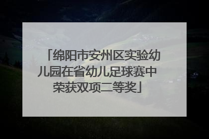 绵阳市安州区实验幼儿园在省幼儿足球赛中荣获双项二等奖