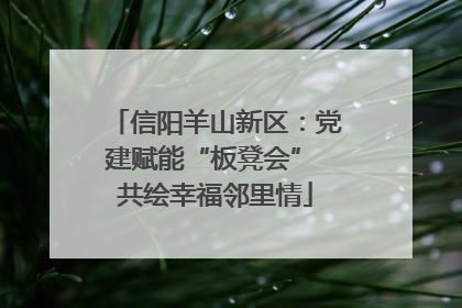 信阳羊山新区：党建赋能“板凳会” 共绘幸福邻里情
