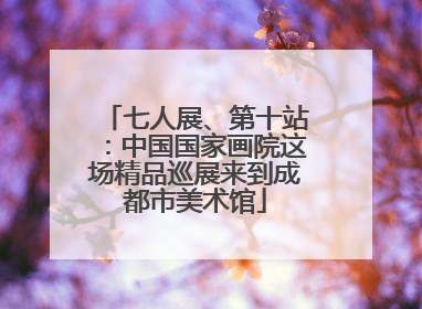 七人展、第十站：中国国家画院这场精品巡展来到成都市美术馆