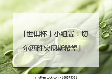 世俱杯丨小组赛：切尔西胜突尼斯希望