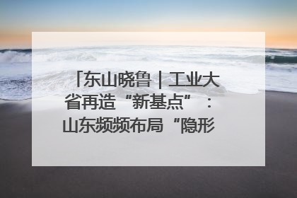 东山晓鲁｜工业大省再造“新基点”：山东频频布局“隐形冠军”背后