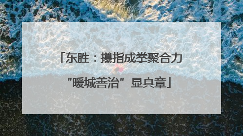 东胜：攥指成拳聚合力 “暖城善治”显真章
