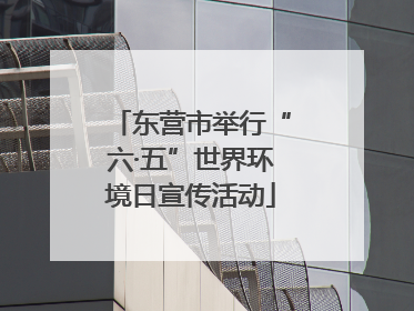 东营市举行“六·五”世界环境日宣传活动