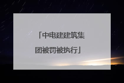 中电建建筑集团被罚被执行