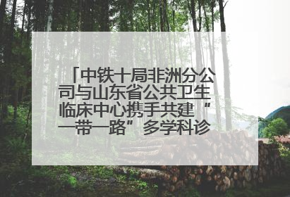中铁十局非洲分公司与山东省公共卫生临床中心携手共建“一带一路”多学科诊疗协作网