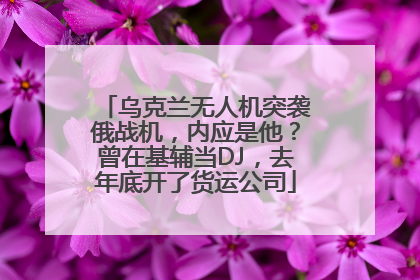 乌克兰无人机突袭俄战机，内应是他？曾在基辅当DJ，去年底开了货运公司