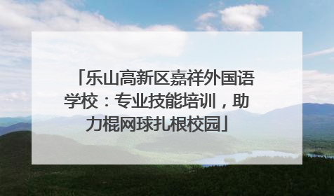 乐山高新区嘉祥外国语学校：专业技能培训，助力棍网球扎根校园