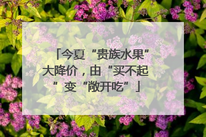 今夏“贵族水果”大降价，由“买不起”变“敞开吃”