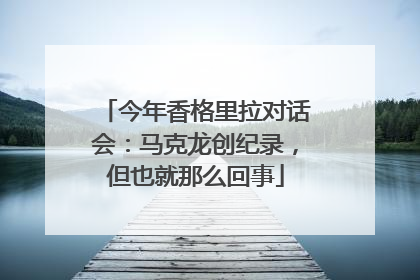 今年香格里拉对话会：马克龙创纪录，但也就那么回事