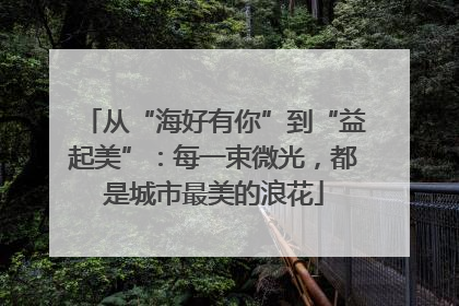 从“海好有你”到“益起美”：每一束微光，都是城市最美的浪花