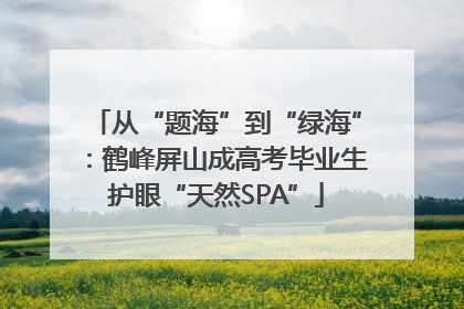 从“题海”到“绿海”：鹤峰屏山成高考毕业生护眼“天然SPA”