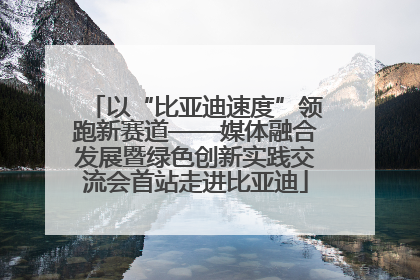 以“比亚迪速度”领跑新赛道——媒体融合发展暨绿色创新实践交流会首站走进比亚迪