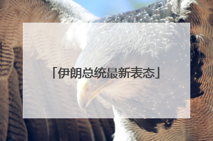 伊朗总统最新表态