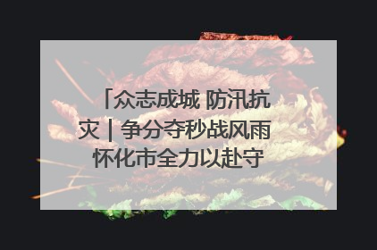 众志成城 防汛抗灾｜争分夺秒战风雨 怀化市全力以赴守护人民群众安全