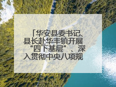 华安县委书记、县长赴华丰镇开展“四下基层”、深入贯彻中央八项规定精神学习教育工作调研
