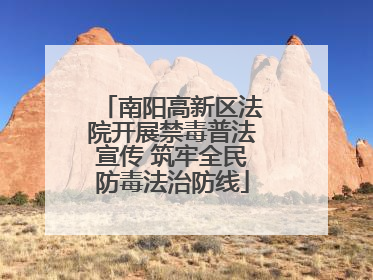 南阳高新区法院开展禁毒普法宣传 筑牢全民防毒法治防线