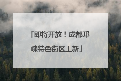 即将开放！成都邛崃特色街区上新